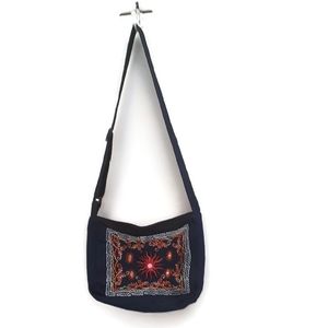 Ladies handbag made from recycled demin.